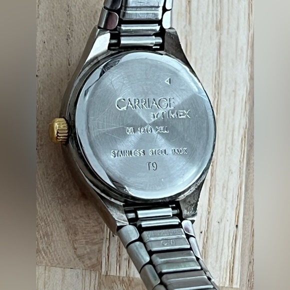 Carriage Ladies Watch Stainless Dial Two Tone Stretch Stainless Bracelet - Picture 10 of 12